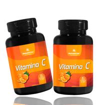 Kit 2 Potes Vitamina C Suplemento Alimentar Natural Sabor 100% Puro Natural Natunectar 120 Capsulas Comprimidos