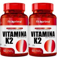 Kit 2 Potes Vitamina K2 Menaquinona 130Mcg 60Cps Fitoprime