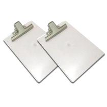 KIT 2 Prancheta A4 Acrílica Transparente Cristal C/ Prendedor Metal KIT 2 Prancheta A4 Acrílica Transparente Cristal C/ Prendedor Metal