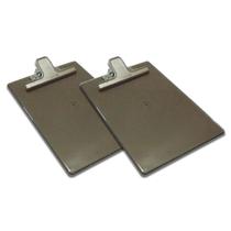 Kit 2 prancheta a4 fumê pegador em aço Kit 2 prancheta a4 fumê pegador em aço