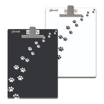 Kit 2 prancheta acrílica a4 patinhas pet pr/br pegadas trilha Kit 2 prancheta acrílica a4 patinhas pet pr/br pegadas trilha