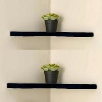 Kit 2 Prateleira De Canto L Estante Livro Parede Sala Quarto Decorativo MDF - 850 Kit 2 Prateleira De Canto L Estante Livro Parede Sala Quarto Decorativo MDF - 850