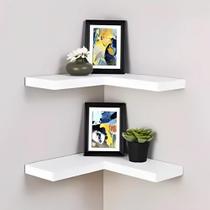 Kit 2 Prateleira De Canto L Estante Livro Parede Sala Quarto Decorativo MDF - 850 Kit 2 Prateleira De Canto L Estante Livro Parede Sala Quarto Decorativo MDF - 850