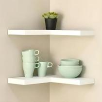 Kit 2 Prateleira De Canto L Estante Livro Parede Sala Quarto Decorativo MDF Kit 2 Prateleira De Canto L Estante Livro Parede Sala Quarto Decorativo MDF