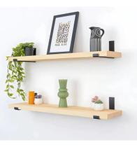 Kit 2 Prateleira Industrial Sala De Estar Moderna 40Cm X Pre Kit 2 Prateleira Industrial Sala De Estar Moderna 40Cm X Pre