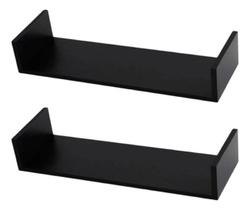 Kit 2 Prateleira Nicho U 50x15x10p Branco Mdf Preto M13 Kit 2 Prateleira Nicho U 50x15x10p Branco Mdf Preto M13