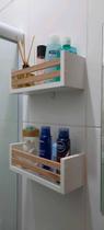 kit 2 Prateleira para Banheiro 30 cm Organizadora - Mini Cedrinho