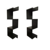 Kit 2 Prateleira Parede De Canto Nicho Suspenso Preto Salas e Quartos Decoração Kit 2 Prateleira Parede De Canto Nicho Suspenso Preto Salas e Quartos Decoração