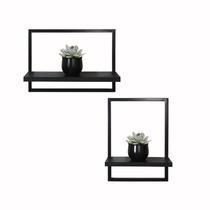 Kit 2 Prateleira Quadro Retangular Horizontal e Vertical