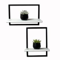 Kit 2 Prateleira Quadro Retangular Horizontal Vertical 40x28