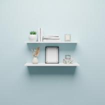 Kit 2 Prateleiras 50x15 Branco Sala Cozinha Banheiro Quarto Oferta