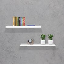 Kit 2 Prateleiras 50x15 cm MDF Inspire House Branco