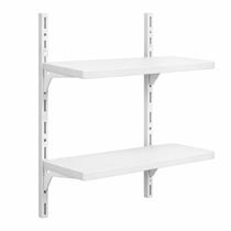 Kit 2 Prateleiras 60x20 com Trilho Suporte Regulável Multivisão