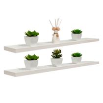 Kit 2 Prateleiras 75 X 15cm Branco Espessura 25mm Kit 2 Prateleiras 75 X 15cm Branco Espessura 25mm