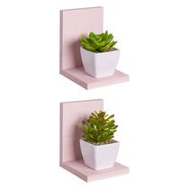 Kit 2 Prateleiras Buzios 15 X 12cm Rosa Claro Kit 2 Prateleiras Buzios 15 X 12cm Rosa Claro