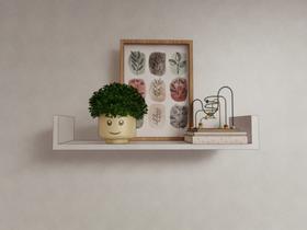 Kit 2 Prateleiras Decoração Casa Quarto 60x20cm MDF Branco Multiuso Livros Revistas - home mix Kit 2 Prateleiras Decoração Casa Quarto 60x20cm MDF Branco Multiuso Livros Revistas - home mix