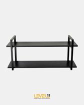 Kit 2 Prateleiras Estilo Industrial 60x20 Preto