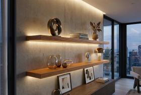 Kit 2 Prateleiras Flutuantes 80cm em Madeira Maciça Verniz Incolor