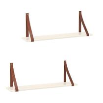 Kit 2 Prateleiras Gold Off White - Matic Kit 2 Prateleiras Gold Off White - Matic