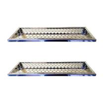 Kit 2 Prateleiras Inox Multiuso 40X20 cm Kit 2 Prateleiras Inox Multiuso 40X20 cm