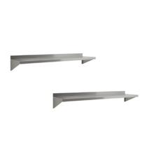 Kit 2 Prateleiras Inox Reforçadas para Cozinha Comercial Kit 2 Prateleiras Inox Reforçadas para Cozinha Comercial
