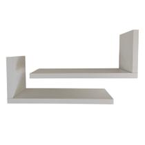 Kit 2 Prateleiras Laterais MDF 30x12 Lisa Decorativa Sala Cozinha Quarto de Criança Escritorio Kit 2 Prateleiras Laterais MDF 30x12 Lisa Decorativa Sala Cozinha Quarto de Criança Escritorio