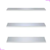 Kit 2 Prateleiras Lisas Retas Mdf Branca 90x30 Decoração