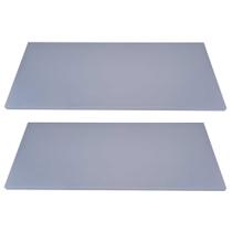 Kit 2 Prateleiras Mdf 55x10 Cinza Nicho Livros Revista
