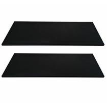Kit 2 Prateleiras Mdf 65x10 Preto Nicho Livros Revista