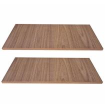 Kit 2 Prateleiras Mdf 65x25 Freijó Nicho Livros Revista