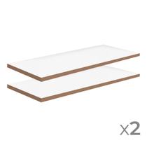 Kit 2 Prateleiras MDF Decorativa 50x25x1,5 Branco - Firenze