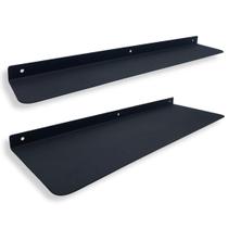 Kit 2 Prateleiras Parede 60cm Multiuso Organização Cozinha Lavanderia Banheiro Aço Robusto