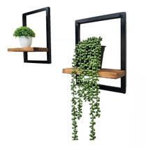 Kit 2 Prateleiras Quadros Nicho de Ferro Industrial 45x30 Kit 2 Prateleiras Quadros Nicho de Ferro Industrial 45x30