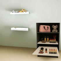 Kit 2 Prateleiras Retas 25x8 1 Prateleira Deslizante 35x35 Ideal para Closet, Sapateira, Cozinha e Banheiro