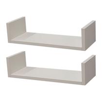 Kit 2 prateleiras u- 60x15 branca livros revistas decoração quarto escola cozinha sala Kit 2 prateleiras u- 60x15 branca livros revistas decoração quarto escola cozinha sala