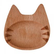 Kit 2 Pratinhos Gato Madeira - Charme e Praticidade