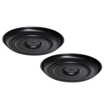Kit 2 Prato Para Vasos De Flor Planta Jardim Redondo Pequeno Preto - AMZ Kit 2 Prato Para Vasos De Flor Planta Jardim Redondo Pequeno Preto - AMZ