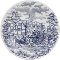 Kit 2 Pratos de Sobremesa Biona Cena Inglesa Oxford Cerâmica 19cm Kit 2 Pratos de Sobremesa Biona Cena Inglesa Oxford Cerâmica 19cm