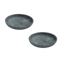 Kit 2 Pratos Fundo Massa Pedra Sabão Borda Alta 18cm para Sopa e Risoto Industria São Jose Kit 2 Pratos Fundo Massa Pedra Sabão Borda Alta 18cm para Sopa e Risoto Industria São Jose