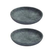 Kit 2 Pratos Fundo Para Massa Em Pedra Sabão Borda Alta 23Cm Kit 2 Pratos Fundo Para Massa Em Pedra Sabão Borda Alta 23Cm