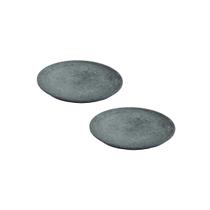 Kit 2 Pratos Raso Redondo Pedra Sabão Sobremesa e Bolos 22cm Kit 2 Pratos Raso Redondo Pedra Sabão Sobremesa e Bolos 22cm