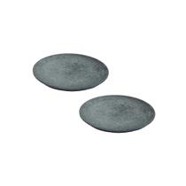 Kit 2 Pratos Raso Redondo Pedra Sabão Sobremesa e Bolos 30cm Kit 2 Pratos Raso Redondo Pedra Sabão Sobremesa e Bolos 30cm