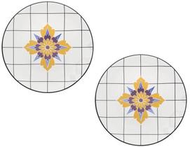 Kit 2 Pratos Rasos 28Cm Porcelana Coup Grid Oxford Kit 2 Pratos Rasos 28Cm Porcelana Coup Grid Oxford