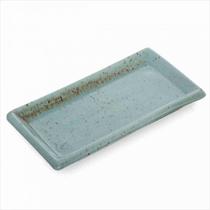 Kit 2 Pratos Servir Sushi Porcelana Retangular 22x11cm Azul - Prattos