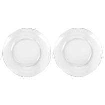 Kit 2 Pratos Sobremesa Astral Duralex Transparente Vidro Kit 2 Pratos Sobremesa Astral Duralex Transparente Vidro