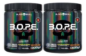 Kit 2 Pre Treino Bope 300g Frutas Amarela Black Skull