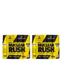 Kit 2 - Pré Treino Nuclear Rush Laranja Workout Powder - 100g Body Action