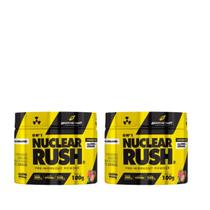 Kit 2 - Pré Treino Nuclear Rush Morango Workout Powder - 100g Body Action