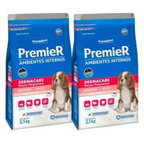 Kit 2 Premier Amb Internos Dermacare Cão Raça Pequena 2,5Kg Kit 2 Premier Amb Internos Dermacare Cão Raça Pequena 2,5Kg
