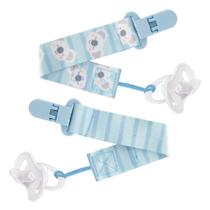 Kit 2 Prendedores de Chupeta Buba, Clip Trava, Fecho Tipo Jacaré, Design Fofinho, Mantém Chupeta Limpa e Perto do Bebê